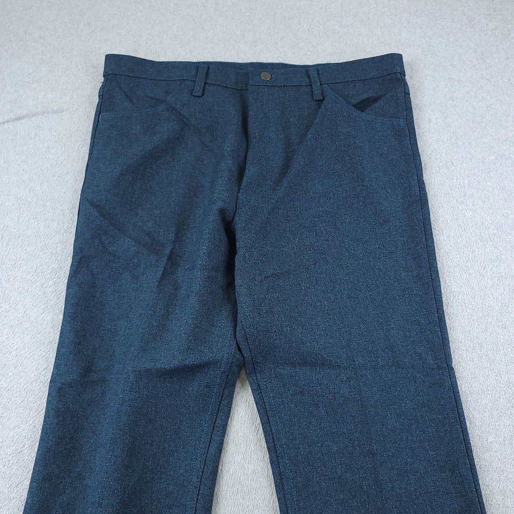 Wrangler Wrancher Dress Jeans Mens 38x32 Heather Blue Slim Fit Bootcut Pants - Picture 2 of 10
